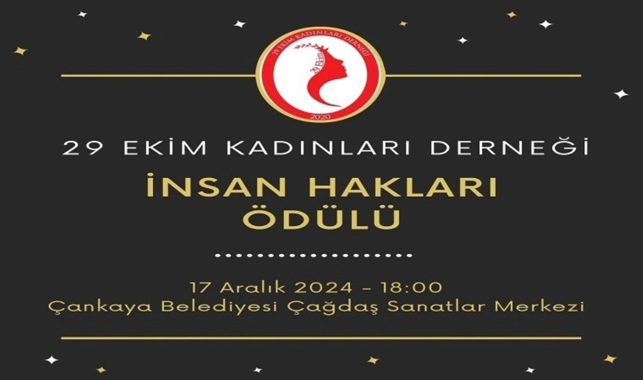 29 Ekim Kadınları Derneği’nden ‘İnsan Hakları Onur Ödülü’