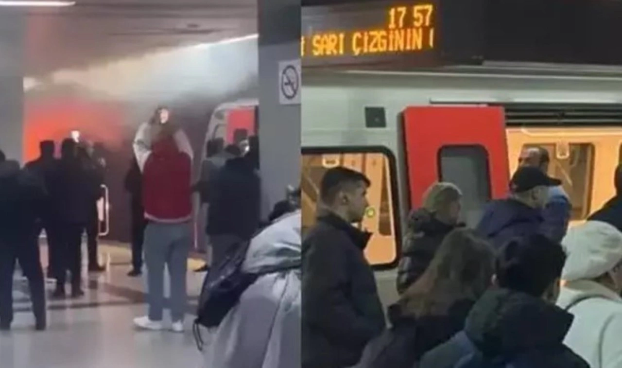 Ankara Batıkent metro istasyonunda yangın!