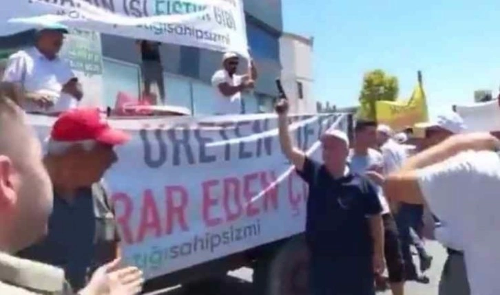 Antep fıstığı üreticilerinden 'düşük fiyat' eylemi; havaya ateş açtı