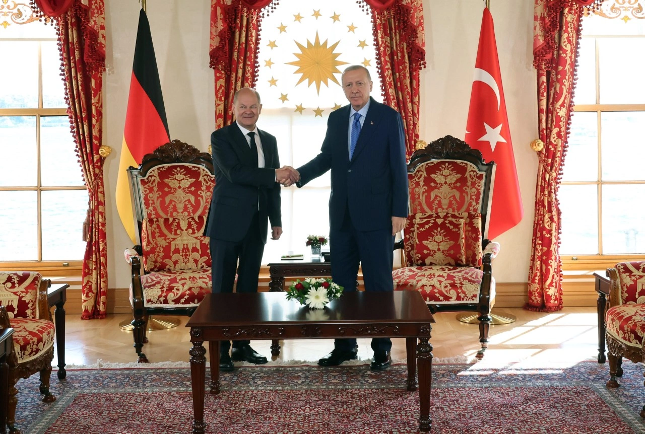 Erdoğan, Almanya Başbakanı Scholz’u kabul etti