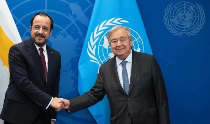 Hristodulidis BM Genel Sekreteri Guterres'le görüştü