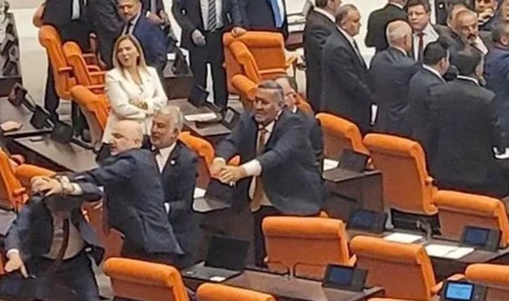 Meclis'te 'hırsızsınız' kavgası: AKP'liler DEM Parti milletvekiline saldırdı