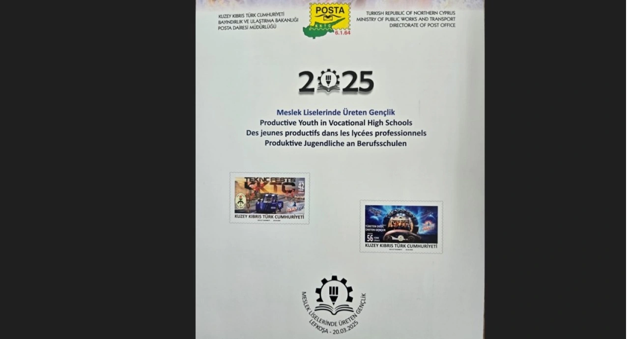 “Meslek Liselerinde Üreten Gençlik” konulu pul serisi ve ilk gün zarfı basıldı