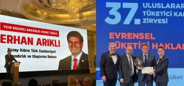 Bakan Arıklı’ya İstanbul’da &#8221; Başarılı Bakanlık Hizmet Ödülü&#8221; takdim edildi