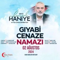 Henniye ve tüm Gazze şehitleri için yarın 6 camide gıyabi cenaze namazı kılınacak