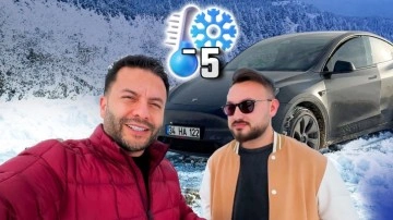 Tesla ile soğuk havada uzun yol yaptık!